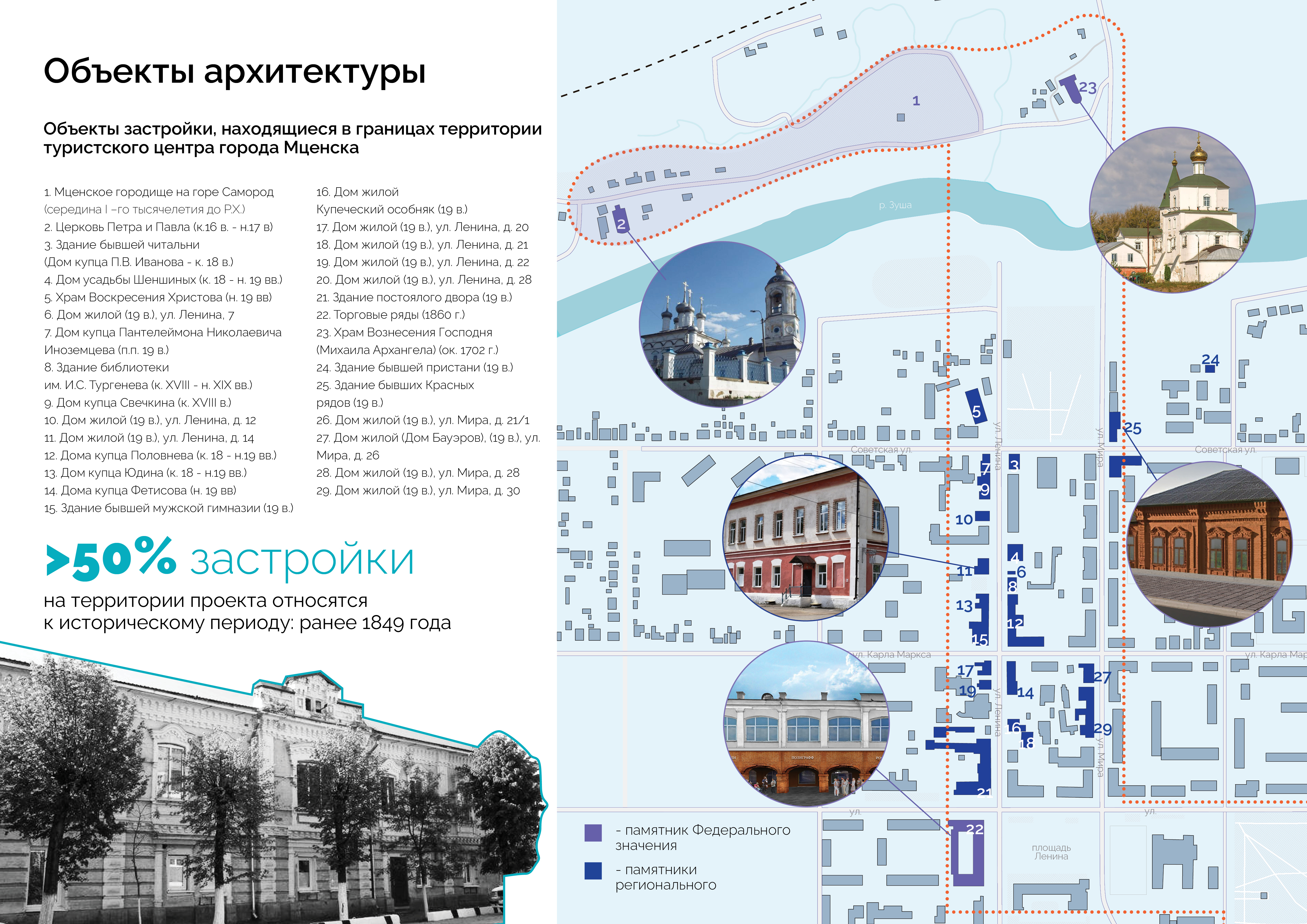 Объекты архитектуры Мценска Объекты архитектуры Мценска
