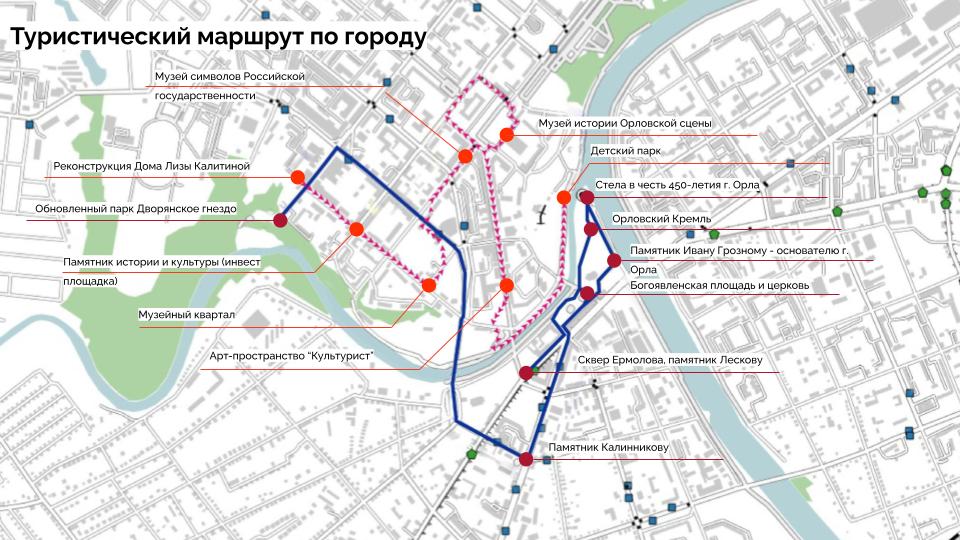 Туристский код центра города Орёл