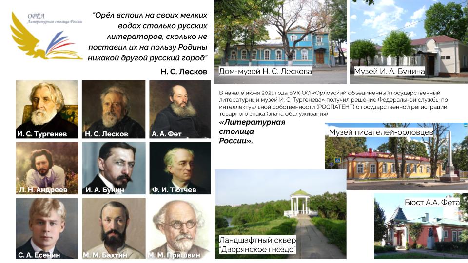 Туристский код центра города Орёл